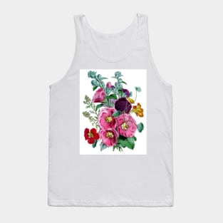 Hollyhocks-Available As Art Prints-Mugs,Cases,Duvets,T Shirts,Stickers,etc Tank Top